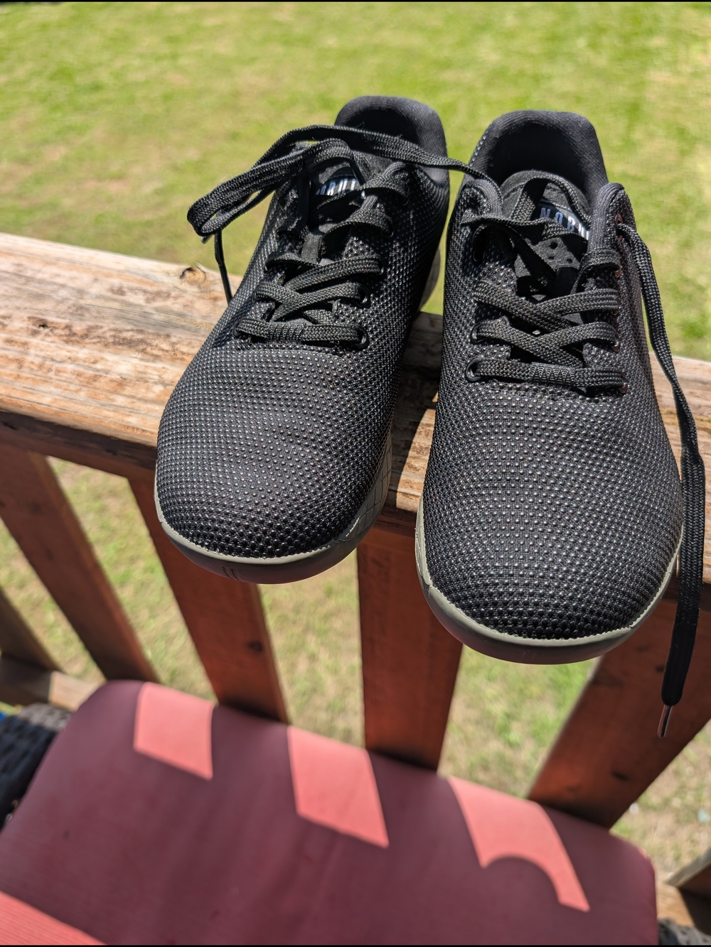 NOBULL Black Knit Lace-Up Sneakers